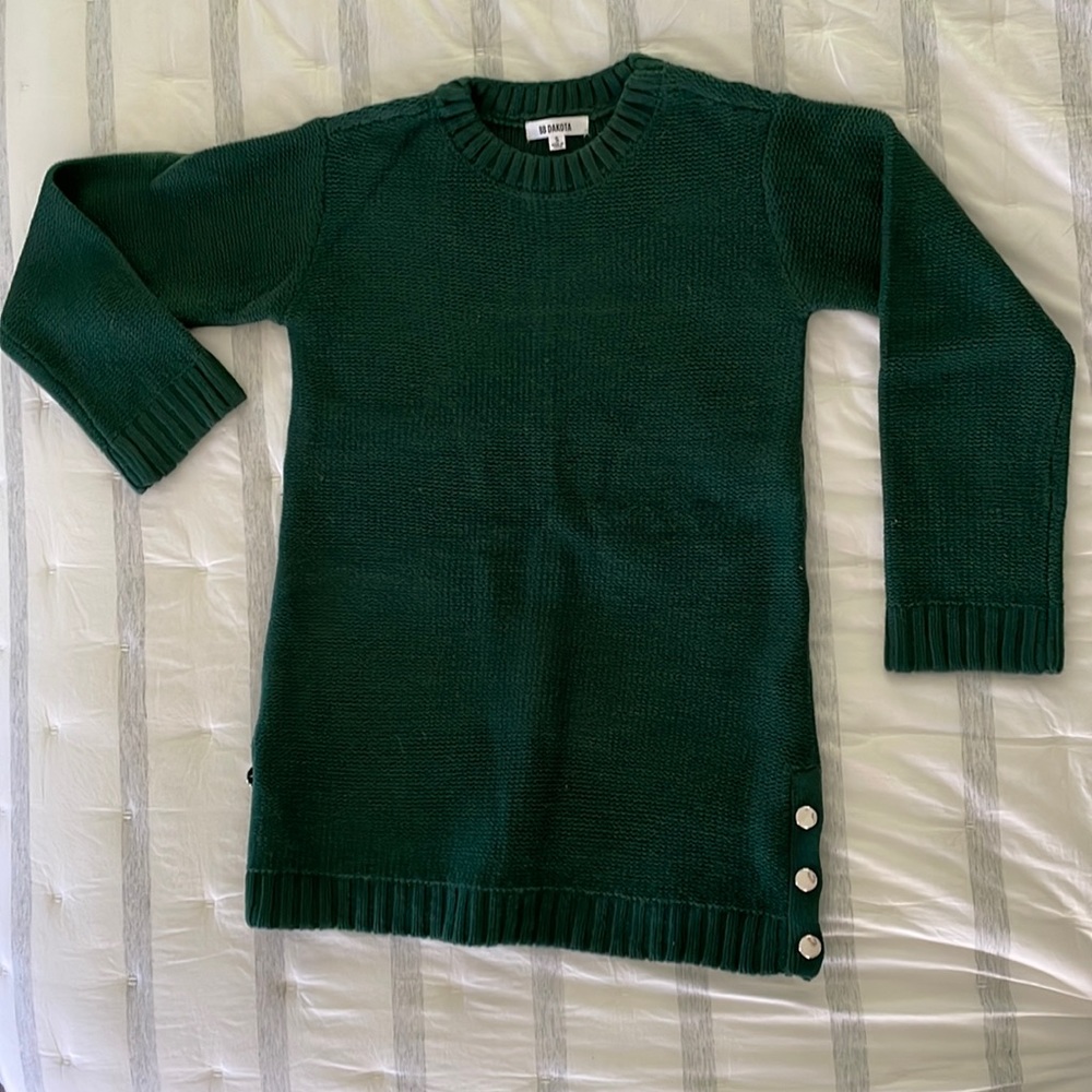 BB Dakota emerald green long sweater